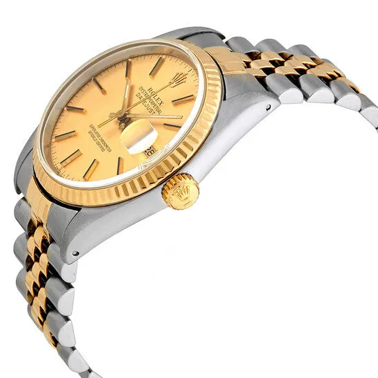 JMS always Rings Original PreOwned Rolex Oyster Perpetual Datejust TwoTone 18kt Gold and Steel Mens Watch 16233J JMS always Rings Original PreOwned Rolex Oyster Perpetual Datejust TwoTone 18kt Gold and Steel Mens Watch 16233J