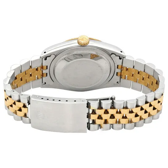 JMS always Rings Original PreOwned Rolex Oyster Perpetual Datejust TwoTone 18kt Gold and Steel Mens Watch 16233J JMS always Rings Original PreOwned Rolex Oyster Perpetual Datejust TwoTone 18kt Gold and Steel Mens Watch 16233J