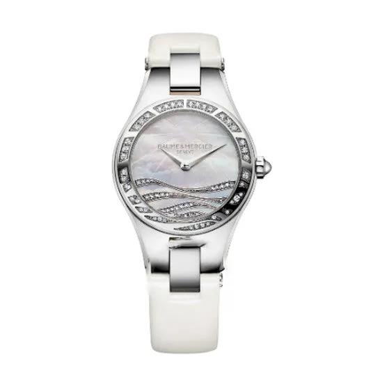 JMS always Watches Original Baume et Mercier Linea Day White Mother of Pearl Dial Ladies Watch 10118 JMS always Watches Original Baume et Mercier Linea Day White Mother of Pearl Dial Ladies Watch 10118