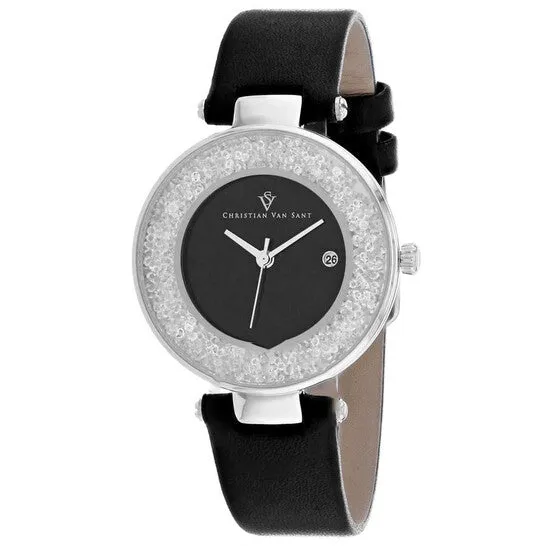 JMS always Watches Original Christian Van Sant Dazzle Quartz Black Dial Ladies Watch CV1221 JMS always Watches Original Christian Van Sant Dazzle Quartz Black Dial Ladies Watch CV1221