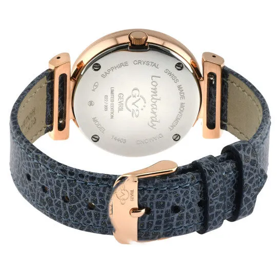 JMS always Watches Original GV2 by Gevril Lombardy Quartz Diamond Blue Dial Ladies Watch 14403 JMS always Watches Original GV2 by Gevril Lombardy Quartz Diamond Blue Dial Ladies Watch 14403