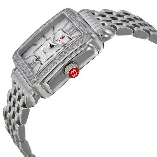 JMS always Watches Original Michele Signature Deco Diamond Silver Guilloche Dial Steel Ladies Watch MWW06T000055 JMS always Watches Original Michele Signature Deco Diamond Silver Guilloche Dial Steel Ladies Watch MWW06T000055