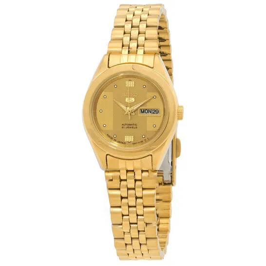 JMS always Watches Original Seiko 5 Automatic Gold Dial Ladies Watch SYMG14J1 JMS always Watches Original Seiko 5 Automatic Gold Dial Ladies Watch SYMG14J1