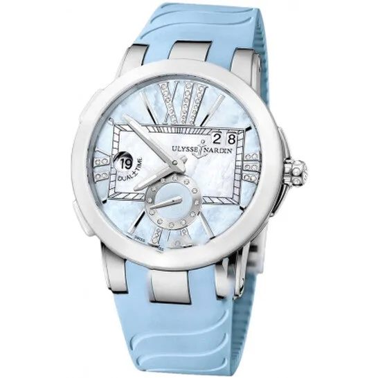 JMS always Watches Original Ulysse Nardin Executive Dual Time Mother of Pearl Dial Diamond Ladies Watch 24310393 JMS always Watches Original Ulysse Nardin Executive Dual Time Mother of Pearl Dial Diamond Ladies Watch 24310393