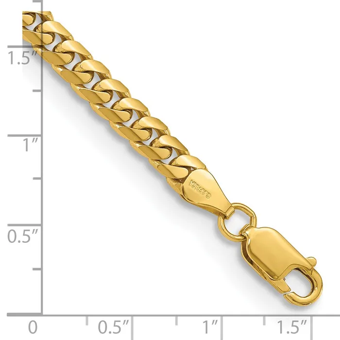 MDS 14K 7 inch 5mm Solid Miami Cuban Link with Lobster Clasp Bracelet Bracelets MDS 14K 7 inch 5mm Solid Miami Cuban Link with Lobster Clasp Bracelet Bracelets