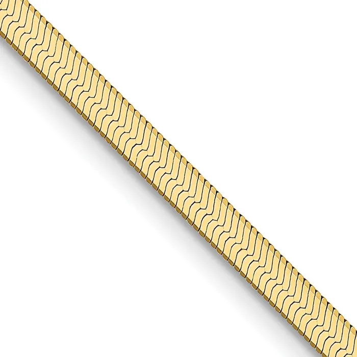 MDS 14K Yellow Gold 25mm Silky Herringbone Chain Necklace Necklaces