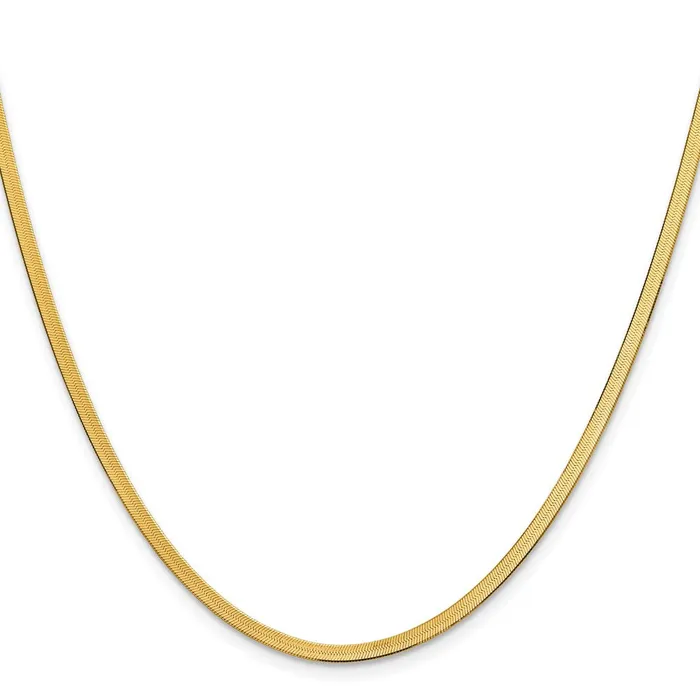 MDS 14K Yellow Gold 25mm Silky Herringbone Chain Necklace Necklaces MDS 14K Yellow Gold 25mm Silky Herringbone Chain Necklace Necklaces