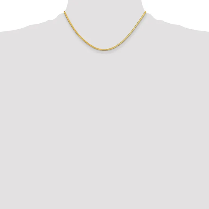 MDS 14K Yellow Gold 25mm Silky Herringbone Chain Necklace Necklaces MDS 14K Yellow Gold 25mm Silky Herringbone Chain Necklace Necklaces