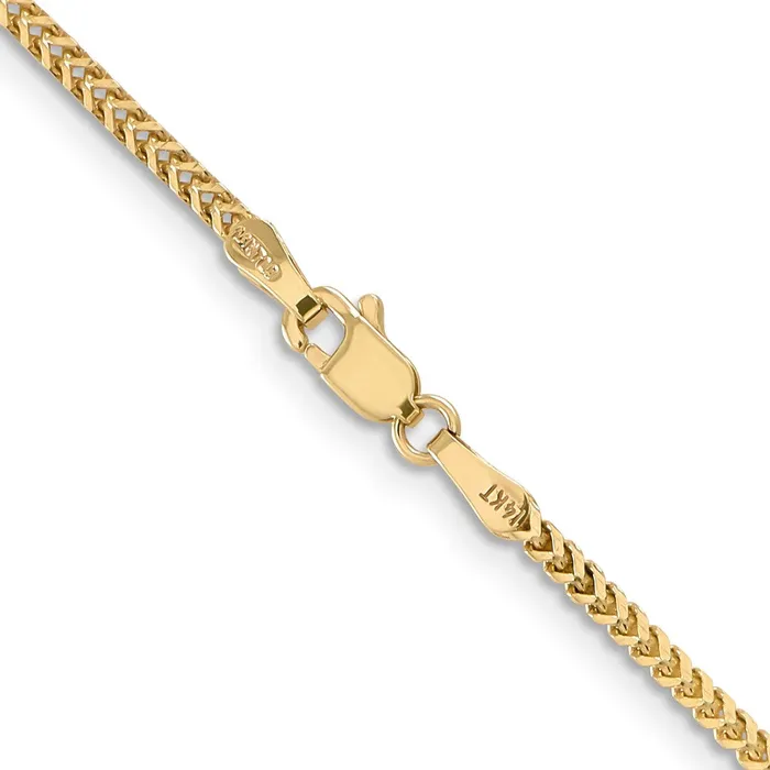 MDS Necklaces 14K Yellow Gold 18 inch 15mm Franco with Lobster Clasp Chain Necklace MDS Necklaces 14K Yellow Gold 18 inch 15mm Franco with Lobster Clasp Chain Necklace