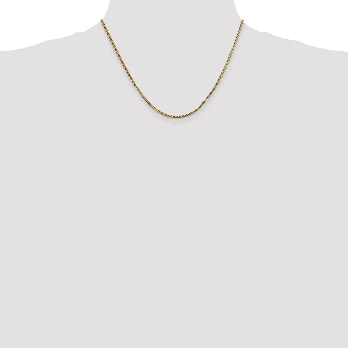 MDS Necklaces 14K Yellow Gold 18 inch 15mm Franco with Lobster Clasp Chain Necklace MDS Necklaces 14K Yellow Gold 18 inch 15mm Franco with Lobster Clasp Chain Necklace