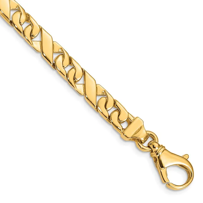 MDS Necklaces Solid 14K Yellow Gold 24 inch 67mm Hand Polished Fancy Link with Fancy Lobster Clasp Chain Necklace MDS Necklaces Solid 14K Yellow Gold 24 inch 67mm Hand Polished Fancy Link with Fancy Lobster Clasp Chain Necklace