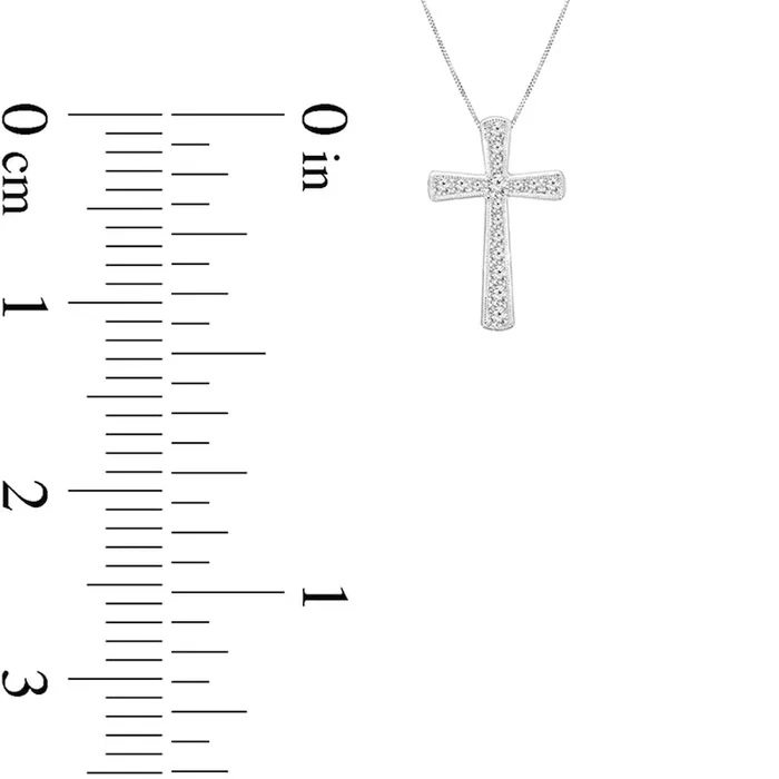 Necklaces 05 CT TW Natural Diamond Antique VintageStyle Cross Pendant in 10K White Gold Goldia Necklaces 05 CT TW Natural Diamond Antique VintageStyle Cross Pendant in 10K White Gold Goldia