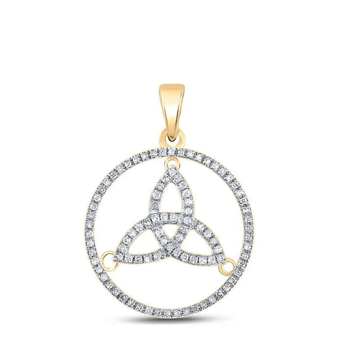 Necklaces 10k Yellow Gold Round Diamond Trinity Triquetra Circle Pendant 14 Cttw gndatlanta Necklaces 10k Yellow Gold Round Diamond Trinity Triquetra Circle Pendant 14 Cttw gndatlanta