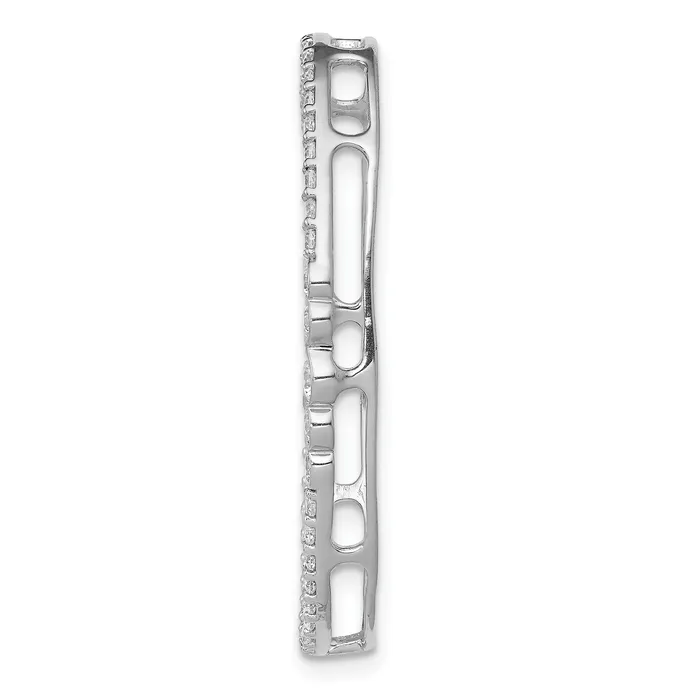 Necklaces 14k White Gold 34 Ct Lab Grown Diamond VSSI G Oval Chain Slide Pendant Goldia