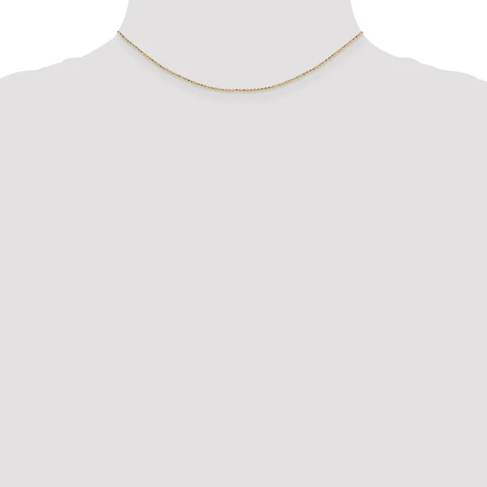 Necklaces 14K Yellow Gold 14 inch 12mm Diamondcut Beaded with Lobter Clasp Pendant Children Necklace Chain Necklace MDS Necklaces 14K Yellow Gold 14 inch 12mm Diamondcut Beaded with Lobter Clasp Pendant Children Necklace Chain Necklace MDS