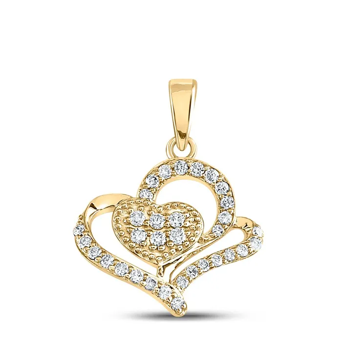 Necklaces gndatlanta 14CTWDiamond HEART PENDANT