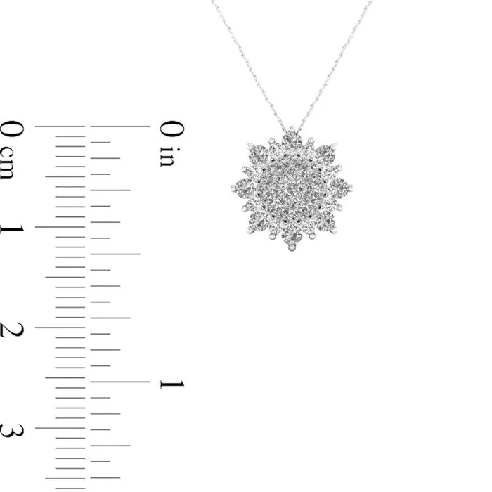 Necklaces Goldia 033 CT TW Natural Diamond Sunburst Pendant in 10K White Gold Necklaces Goldia 033 CT TW Natural Diamond Sunburst Pendant in 10K White Gold