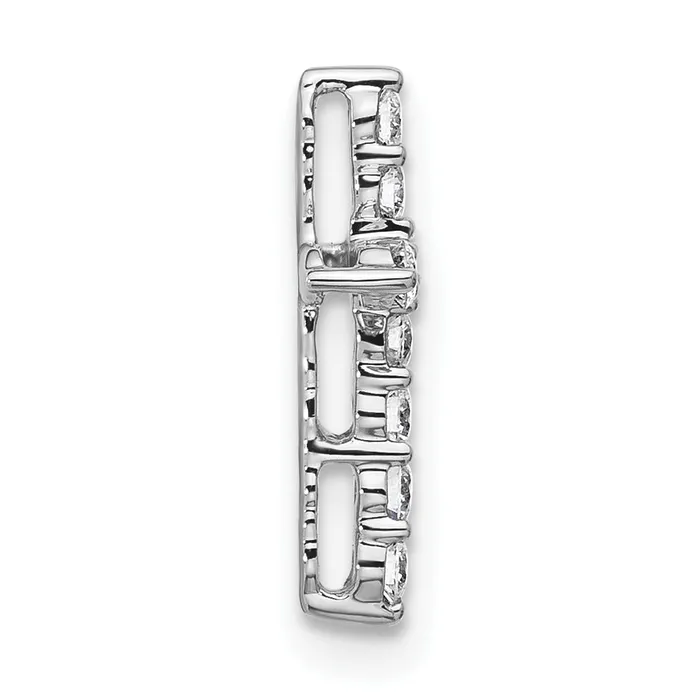 Necklaces Goldia 14k White Gold 14 Ct Lab Grown Diamond VSSI G Cross Chain Slide Pendant