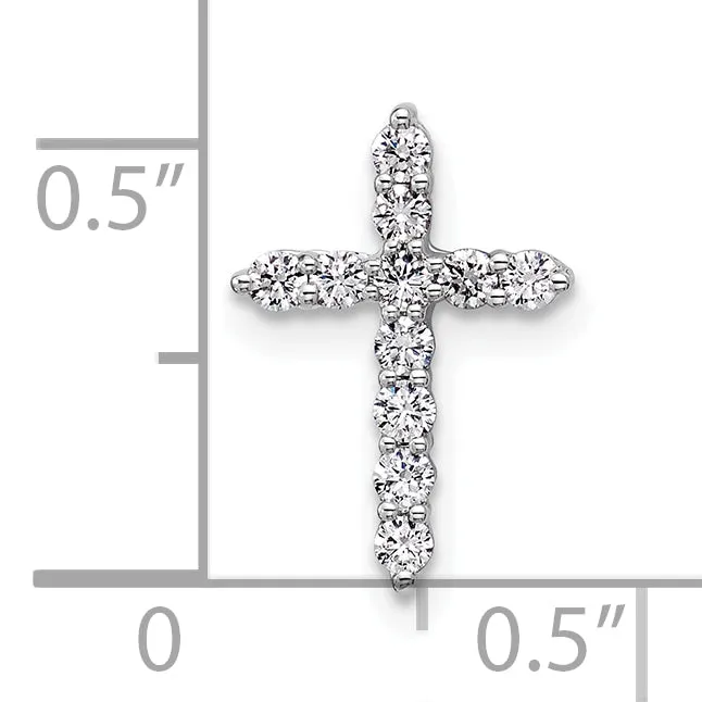 Necklaces Goldia 14k White Gold 14 Ct Lab Grown Diamond VSSI G Cross Chain Slide Pendant