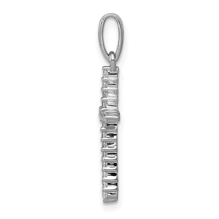 Necklaces Goldia 14k White Gold 16ct Real Diamond Cross Pendant