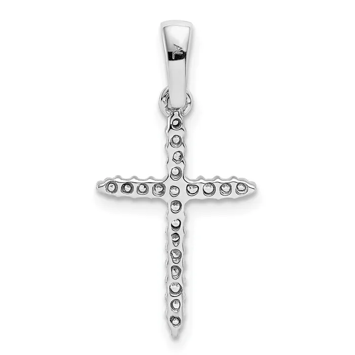 Necklaces Goldia 14k White Gold 16ct Real Diamond Cross Pendant