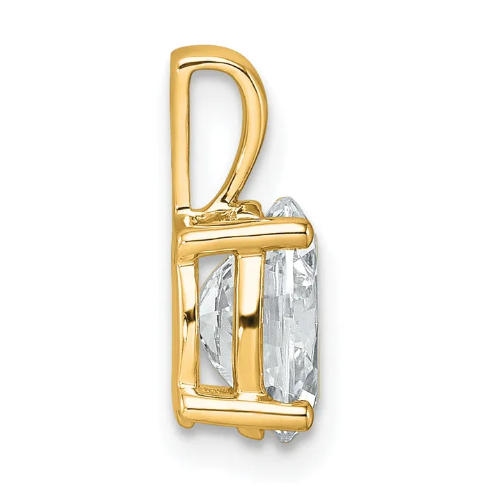 Necklaces Goldia 14k Yellow Gold 1 12 Ct Lab Grown Diamond VSSI G Oval Four Prong Pendant