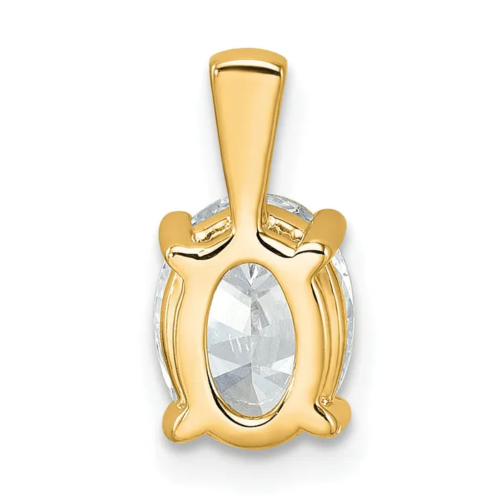 Necklaces Goldia 14k Yellow Gold 1 12 Ct Lab Grown Diamond VSSI G Oval Four Prong Pendant