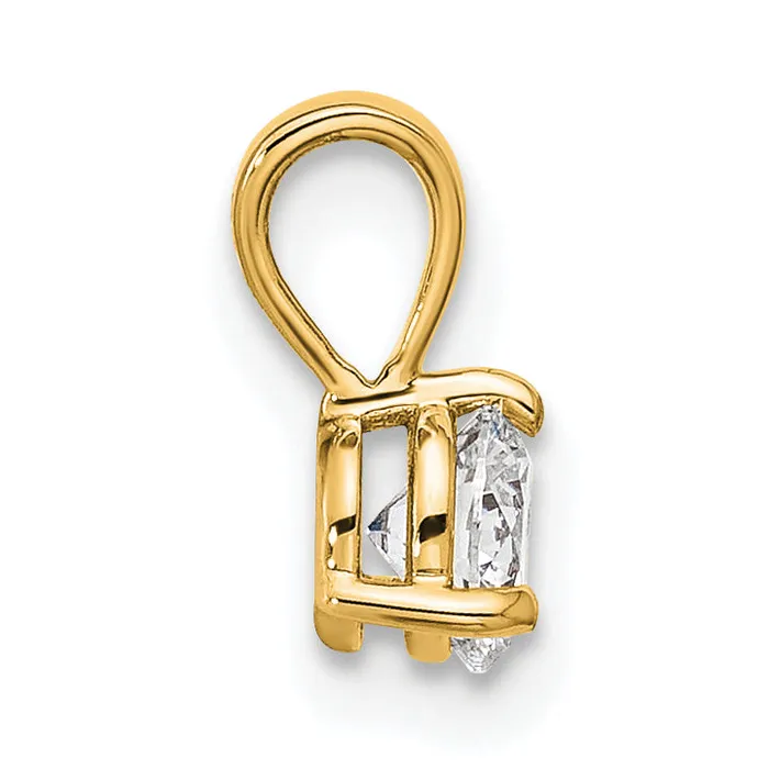 Necklaces Goldia 14k Yellow Gold 13 Ct Lab Grown Diamond VSSI G Three Prong Solitare Pendant