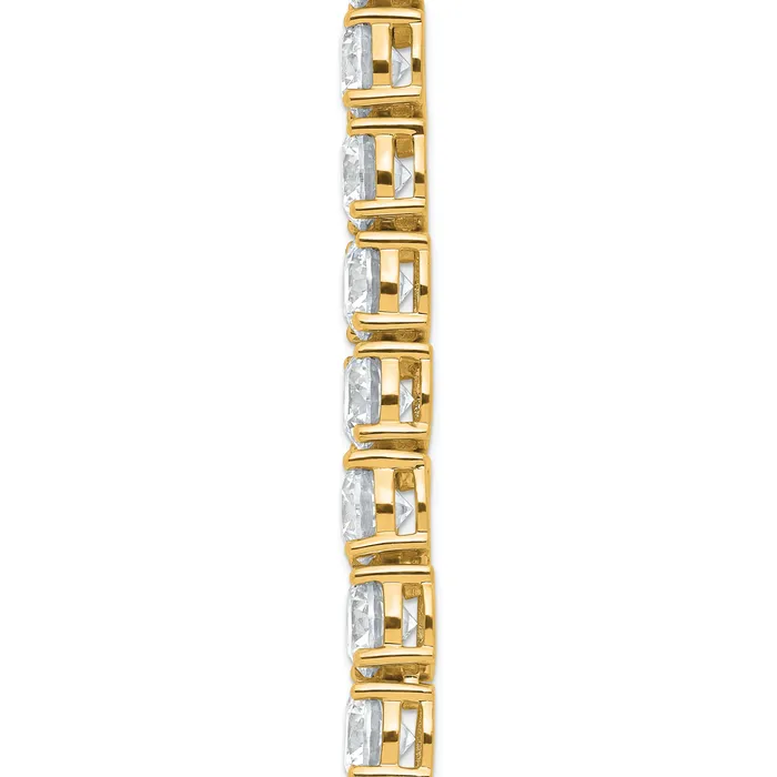 Necklaces Goldia 14k Yellow Gold 83 Ct Lab Grown Diamond VSSI G Round 22 inch Straight Tennis Necklace