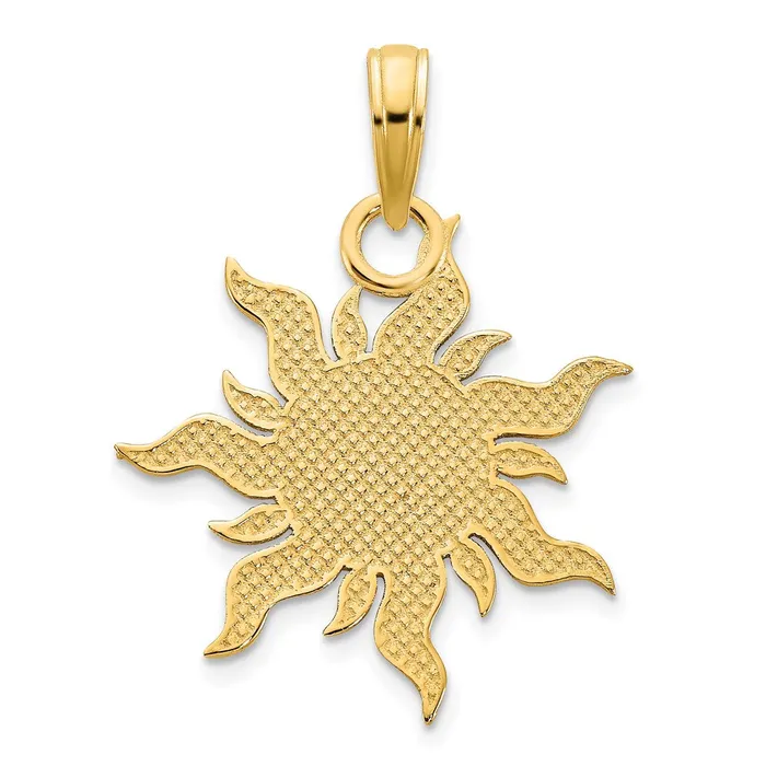 Necklaces Goldia 14k Yellow Gold Epoxy I LOVE MY SUNSHINE Sun Pendant