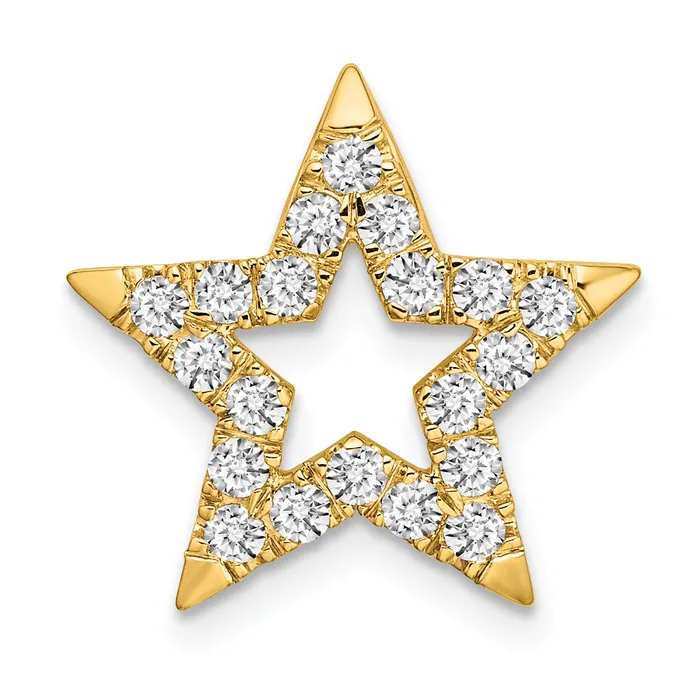 Necklaces Goldia 14k Yellow Gold Lab Grown Diamond VSSI FGH Star Pendant Necklaces Goldia 14k Yellow Gold Lab Grown Diamond VSSI FGH Star Pendant
