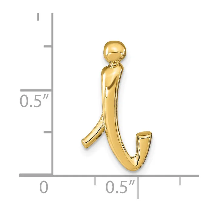 Necklaces Goldia 14k Yellow Gold Polished Letter I Initial Slide
