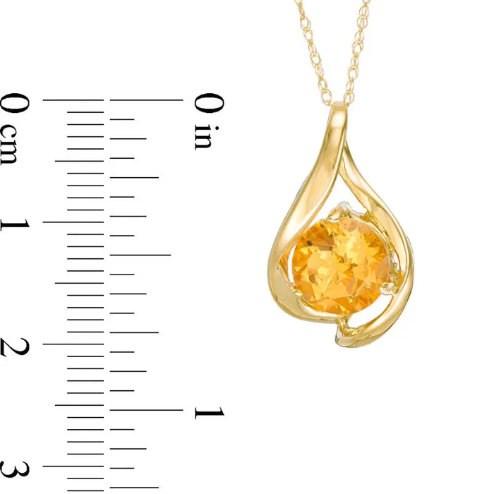 Necklaces Goldia 80mm Citrine Teardrop Pendant in 10K Yellow Gold Necklaces Goldia 80mm Citrine Teardrop Pendant in 10K Yellow Gold