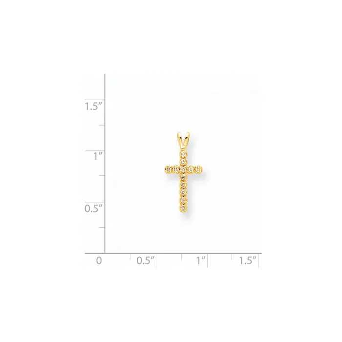 Necklaces Goldiacom 14k A Diamond cross pendant