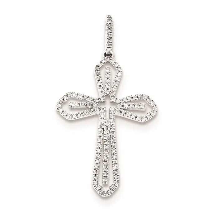 Necklaces Goldia Sterling Silver Diamond Cross Pendant