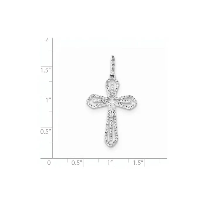 Necklaces Goldia Sterling Silver Diamond Cross Pendant