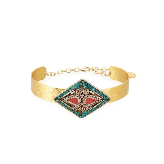 Necklaces JMS always Original Devon Leigh 18k Gold Plated Brass Coral Choker Necklace N5754 Necklaces JMS always Original Devon Leigh 18k Gold Plated Brass Coral Choker Necklace N5754