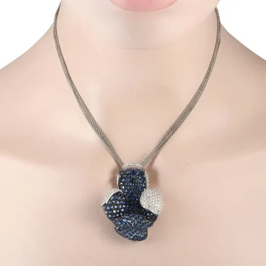 Necklaces JMS always Original PreOwned LB Exclusive 18K White Gold 625ct Diamond and Sapphire Necklace Necklaces JMS always Original PreOwned LB Exclusive 18K White Gold 625ct Diamond and Sapphire Necklace