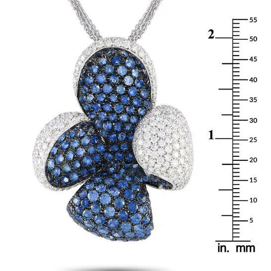 Necklaces JMS always Original PreOwned LB Exclusive 18K White Gold 625ct Diamond and Sapphire Necklace Necklaces JMS always Original PreOwned LB Exclusive 18K White Gold 625ct Diamond and Sapphire Necklace