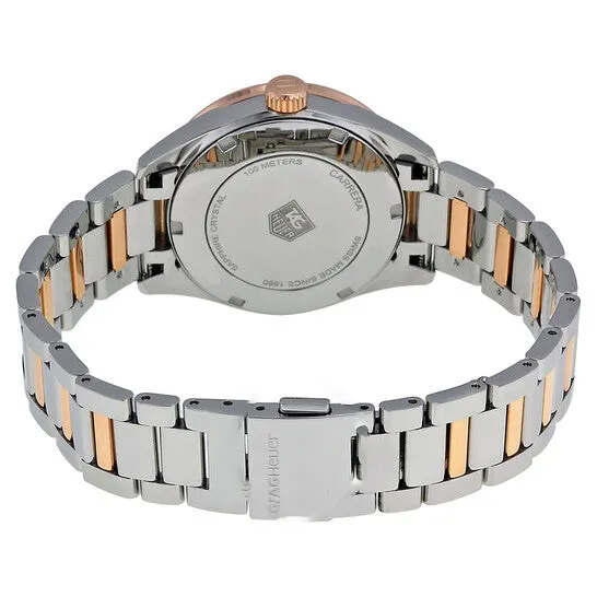 Necklaces JMS always Original Tag Heuer Carrera White Mother of Pearl Dial Stainless Steel and 18kt Rose Gold Ladies Watch WAR1353BD0774