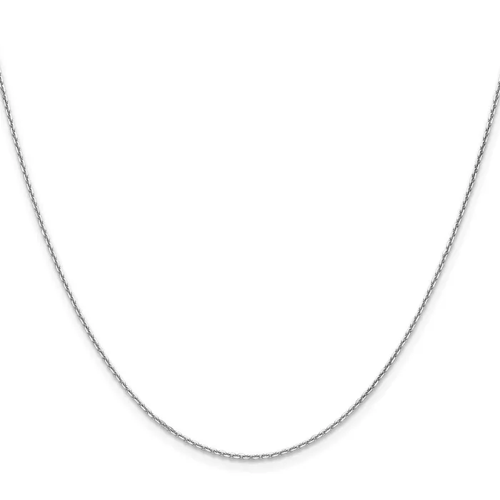 Necklaces MDS 14k WG 12mm DC Cable Chain Necklace Necklaces MDS 14k WG 12mm DC Cable Chain Necklace
