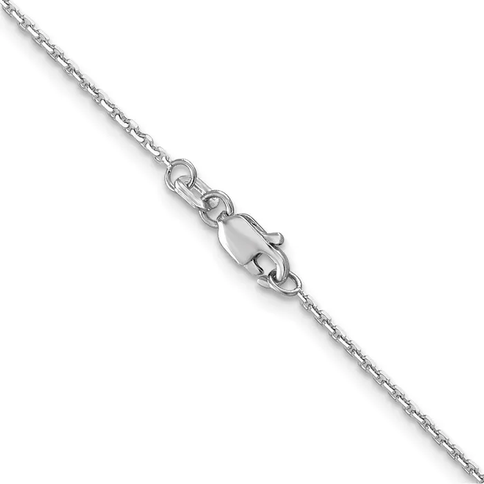 Necklaces MDS 14k WG 12mm DC Cable Chain Necklace Necklaces MDS 14k WG 12mm DC Cable Chain Necklace