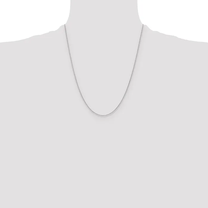 Necklaces MDS 14k WG 12mm DC Cable Chain Necklace Necklaces MDS 14k WG 12mm DC Cable Chain Necklace