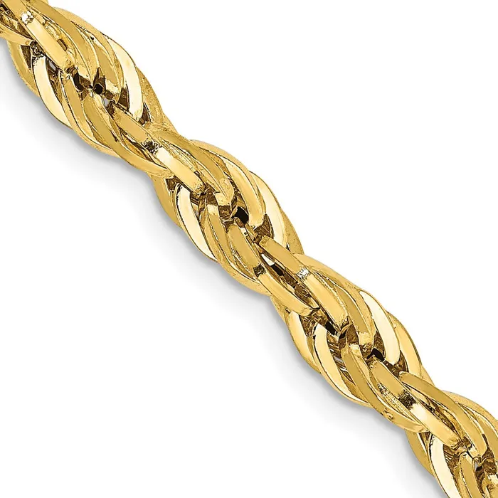 Necklaces MDS 14K Yellow Gold 16 inch 475mm Semi Solid Rope with Lobster Clasp Chain Necklace Necklaces MDS 14K Yellow Gold 16 inch 475mm Semi Solid Rope with Lobster Clasp Chain Necklace