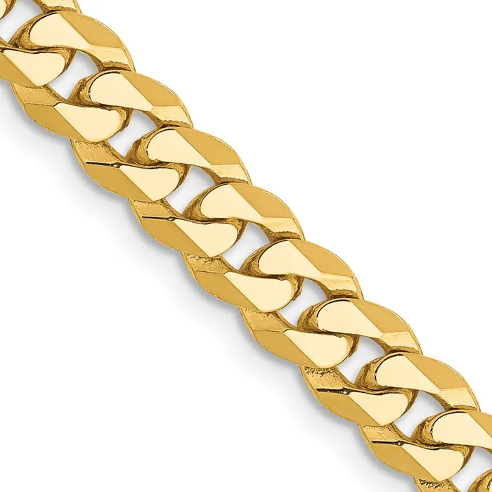 Necklaces MDS Solid 14K Yellow Gold 24 inch 575mm Flat Beveled Curb with Lobster Clasp Chain Necklace Necklaces MDS Solid 14K Yellow Gold 24 inch 575mm Flat Beveled Curb with Lobster Clasp Chain Necklace