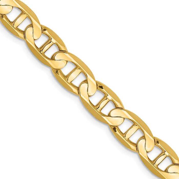 Necklaces MDS Solid 14K Yellow Gold 8mm Concave Anchor Chain Necklace Necklaces MDS Solid 14K Yellow Gold 8mm Concave Anchor Chain Necklace