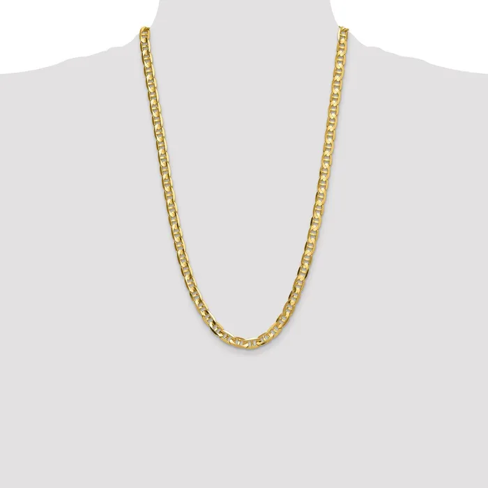 Necklaces MDS Solid 14K Yellow Gold 8mm Concave Anchor Chain Necklace Necklaces MDS Solid 14K Yellow Gold 8mm Concave Anchor Chain Necklace