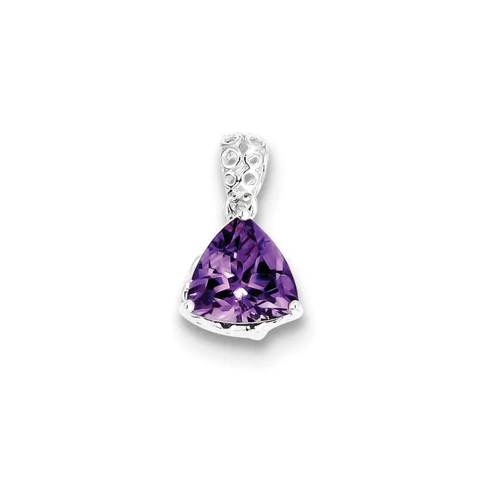 Necklaces Sterling Silver Amethyst Pendant Goldia
