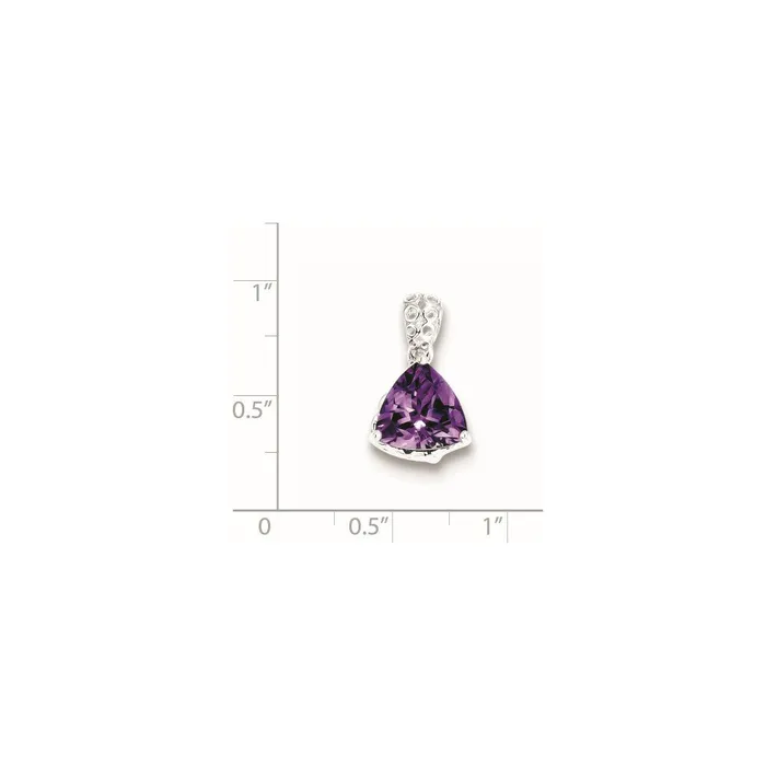 Necklaces Sterling Silver Amethyst Pendant Goldia