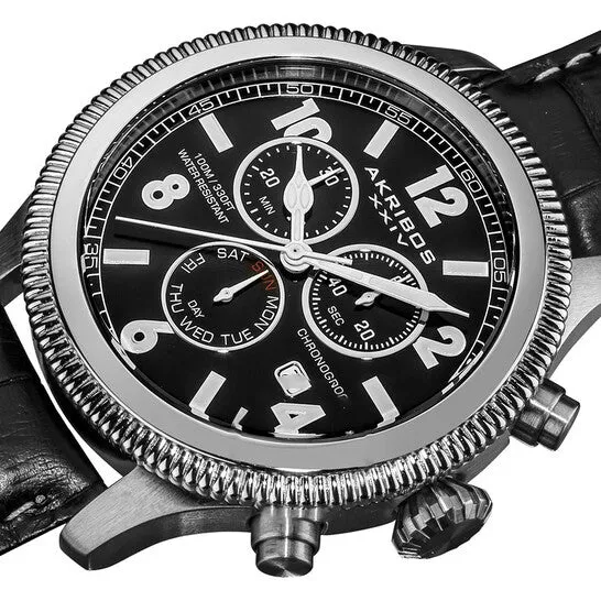 Original Akribos Ultimate Chronograph Stainless Steel Mens Watch AK575BK JMS always Bracelets Original Akribos Ultimate Chronograph Stainless Steel Mens Watch AK575BK JMS always Bracelets